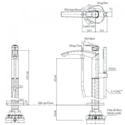 Alternative view of Vòi sen bồn tắm TOTO TBG09306AA#MBL kèm tay sen đặt sàn màu đen mờ