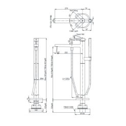 Alternative view of Vòi sen xả bồn tắm TOTO TBG13306A/TBN01105B dòng GT đặt sàn