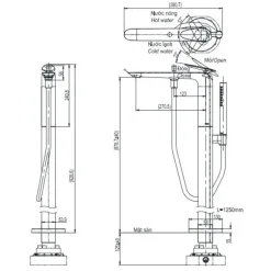 Alternative view of Vòi sen xả bồn tắm TOTO TBP03301A/TBN01105B