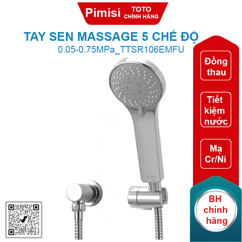 Tay sen TOTO TTSR106EMFU massage 5 chế độ
