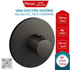 Van chuyển hướng TOTO TBV01103BA#MBL 2 đường nước màu đen mờ