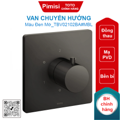 Van chuyển hướng TOTO TBV02102BA#MBL 3 đường nước màu đen mờ