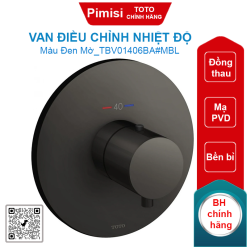 Van điều chỉnh nhiệt độ TOTO TBV01406BA#MBL 2 đường nước màu đen mờ