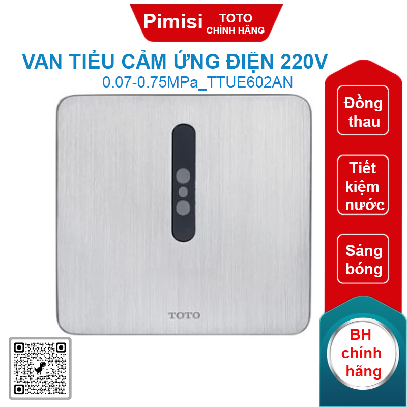 Van tiểu cảm ứng TOTO TTUE602AN điện 220V âm tường xả 3 lít