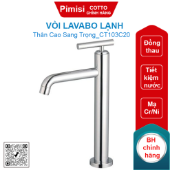 Vòi lavabo COTTO CT103C20 lạnh thân cao