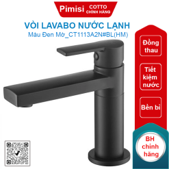 Vòi lavabo COTTO CT1113A2N#BL(HM) lạnh màu đen
