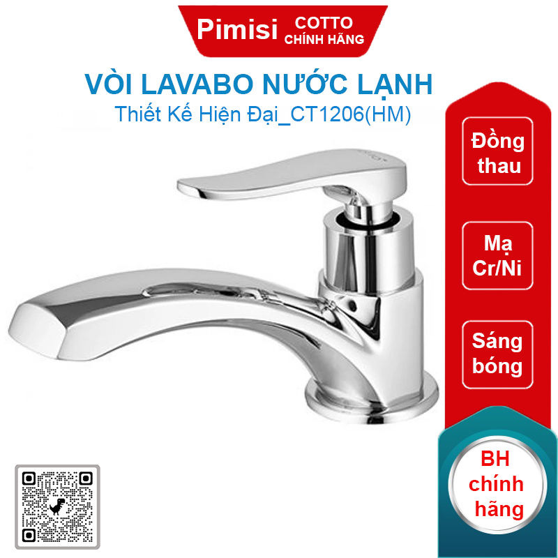 Vòi lavabo COTTO CT1206(HM) lạnh