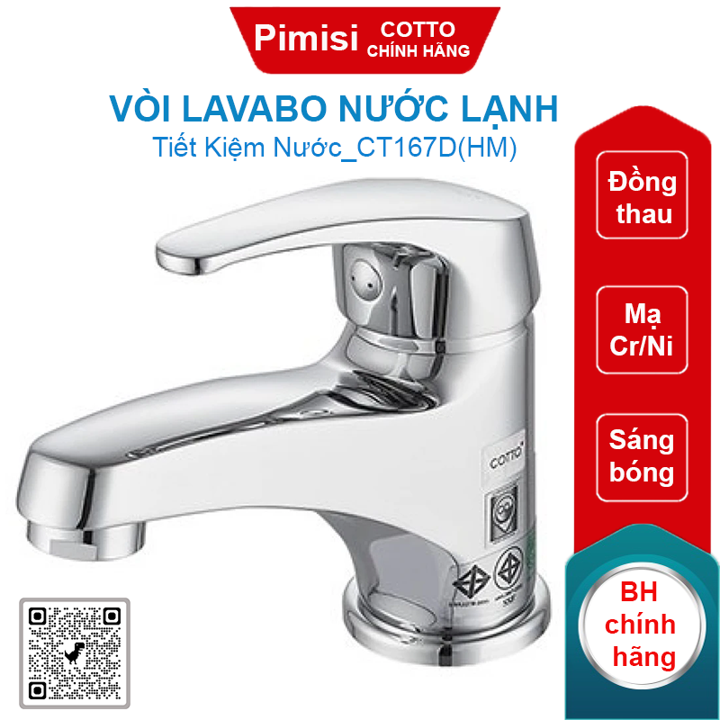 Vòi lavabo COTTO CT167D(HM) Arona lạnh