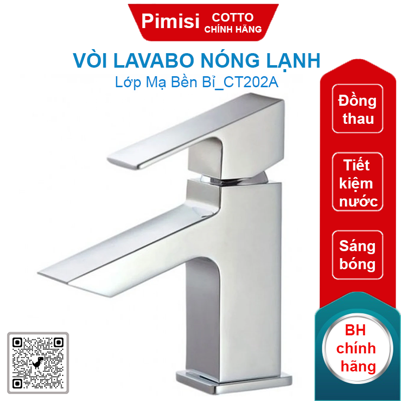 Vòi lavabo COTTO CT202A Square nóng lạnh