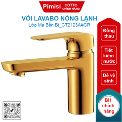 Vòi lavabo COTTO CT2123A#GR Scirocco nóng lạnh màu vàng