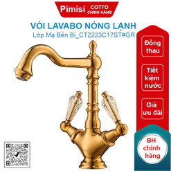 Vòi lavabo COTTO CT2223C17ST#GR Glamis nóng lạnh màu vàng