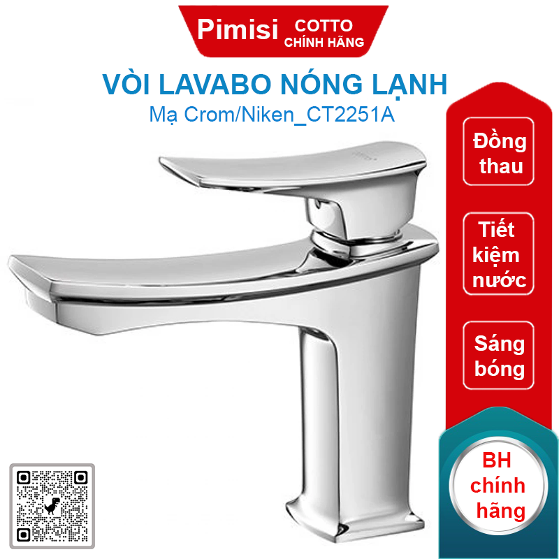 Vòi lavabo COTTO CT2251A Thantara nóng lạnh