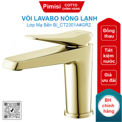 Vòi lavabo COTTO CT2301A#GR2 X-Posh nóng lạnh màu vàng