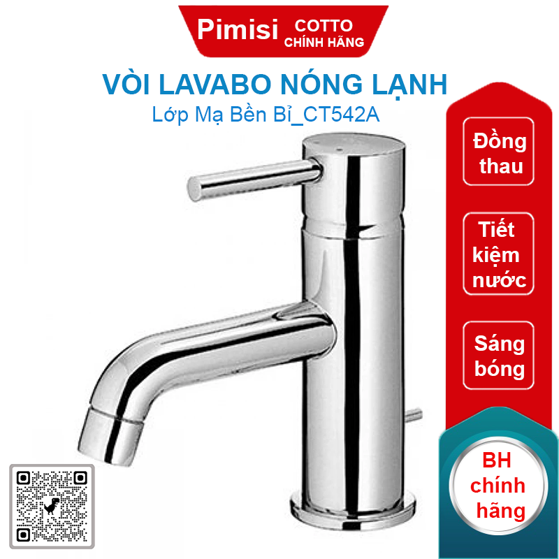 Vòi lavabo COTTO CT542A Anthony nóng lạnh