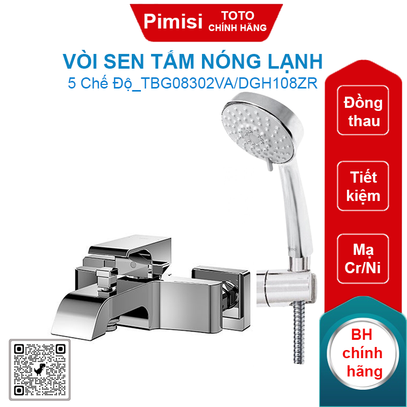 Vòi sen TOTO TBG08302VA/DGH108ZR tay sen 5 chế độ