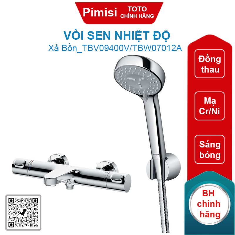 Vòi sen TOTO TBV09400V/TBW07012A nhiệt độ xả bồn