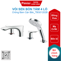 Vòi sen bồn tắm TOTO TBG01202B 4 lỗ