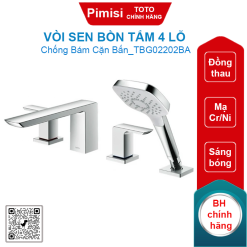 Vòi sen bồn tắm TOTO TBG02202BA 4 lỗ