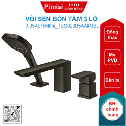 Vòi sen bồn tắm TOTO TBG02305AA#MBL gật gù 3 lỗ màu đen mờ