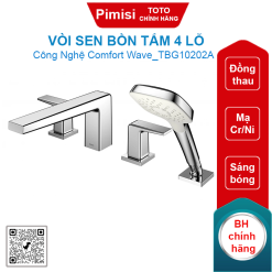 Vòi sen bồn tắm TOTO TBG10202A 4 lỗ kèm tay sen