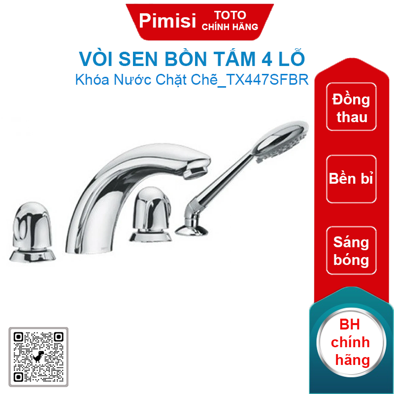 Vòi sen bồn tắm TOTO TX447SFBR 4 lỗ
