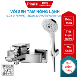 Vòi sen tắm TOTO TBG07302VA/TBW01010A nóng lạnh