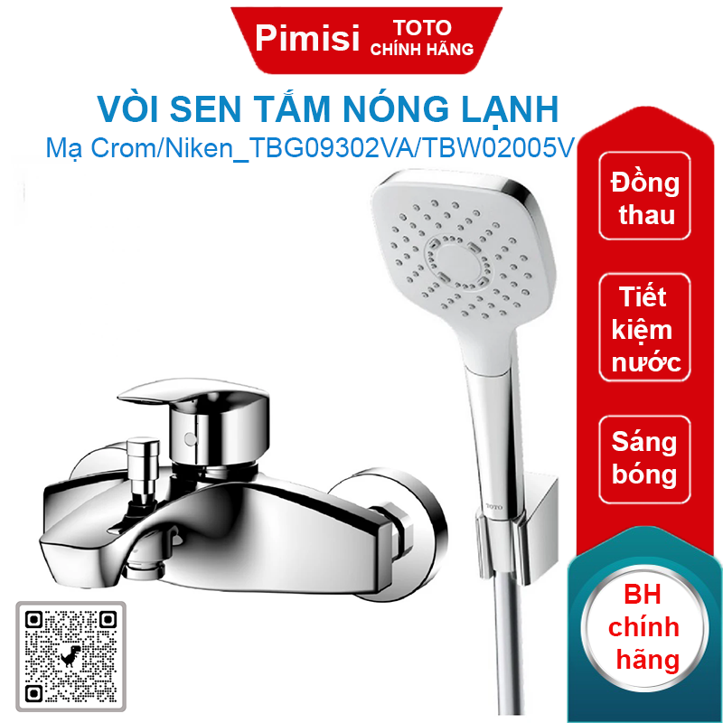 Vòi sen tắm TOTO TBG09302VA/TBW02005V nóng lạnh