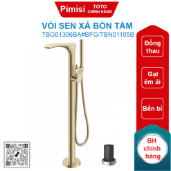 Vòi sen xả bồn tắm TOTO TBG01306BA#BFG/TBN01105B nóng lạnh đặt sàn màu vàng Pháp mờ