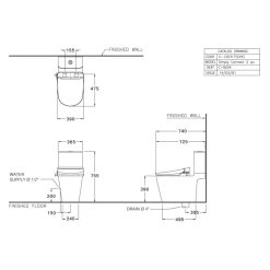 Alternative view of Bàn cầu COTTO C125317(CV4) nắp điện tử Simply Connect