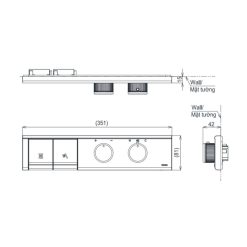 Alternative view of Bảng điều khiển TOTO TBV11120A/TBN11BC0A nhiệt độ 2 đường nước dòng G