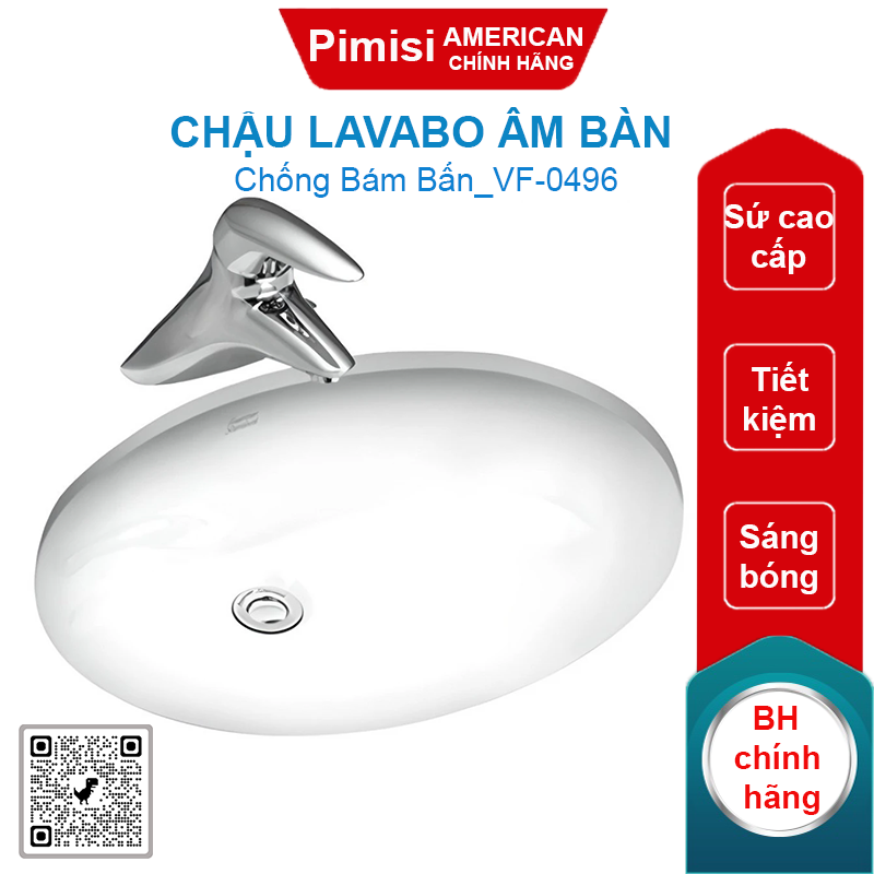 Chậu lavabo American Standard VF-0496 (VF0496) Ovalyn âm bàn