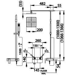 Alternative view of Sen cây COTTO CT2241W Switch nóng lạnh
