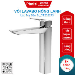 Vòi lavabo COTTO CT2322AY Essentia nóng lạnh thân cao