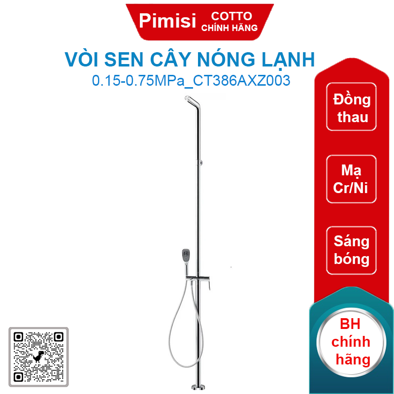 Vòi sen cây COTTO CT386AXZ003 nóng lạnh đặt sàn