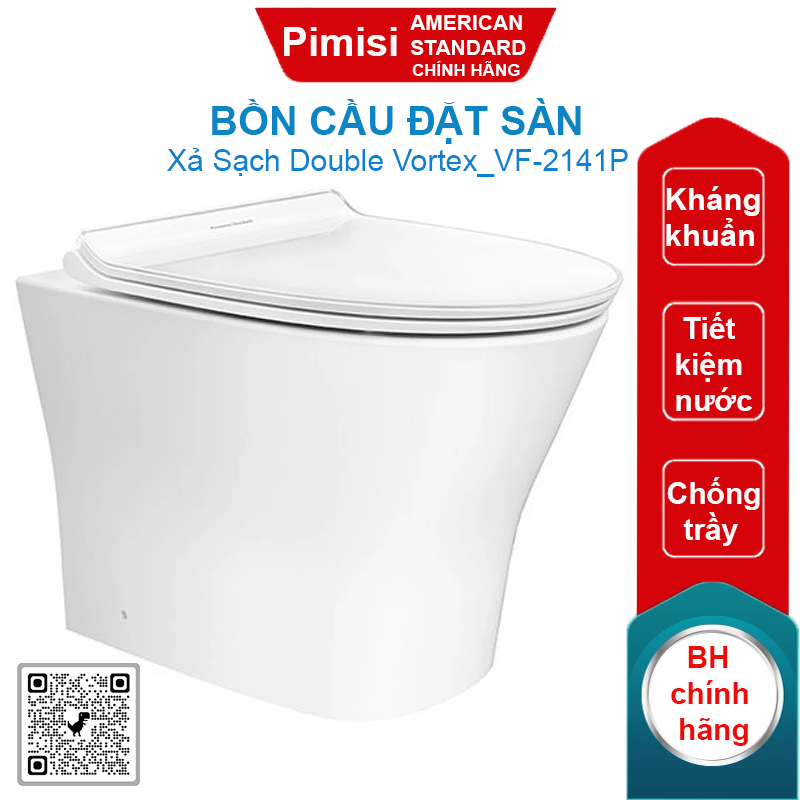 Bồn cầu American Standard VF-2141P (VF2141P) đặt sàn nắp WP-C119 thoát ngang