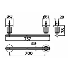 Alternative view of Thanh treo khăn đơn Cotto CT0023WD(HM)