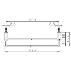 Alternative view of Thanh treo khăn đôi Cotto CT882(HM)