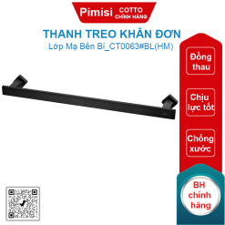 Thanh treo khăn đơn Cotto CT0063#BL(HM) màu đen