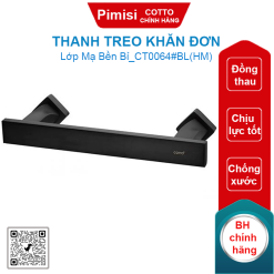 Thanh treo khăn đơn Cotto CT0064#BL(HM) màu đen