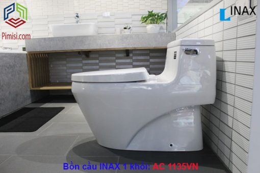 Bàn cầu 1 khối INAX AC 1135VN hình chupwj thực tế