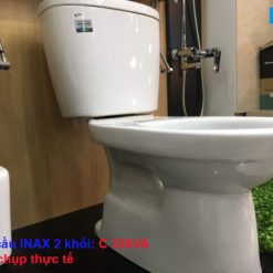Bàn cầu 2 khối INAX C 306VAN hình chụp thực tế