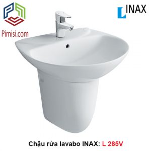 Chậu rửa lavabo INAX L 285V -chân chậu ngắn L288VC