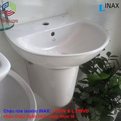Chậu rửa mặt gắn tường 285 khi kết hợp chân ngắn L 288VC