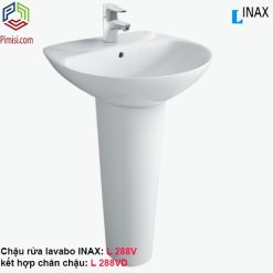 Chậu rửa lavabo treo tường INAX 288 có chân dài L 288VD
