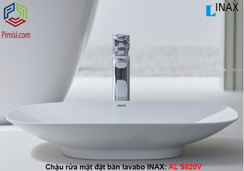 Lavabo đặt bàn đá INAX AL-620V hình chụp thực tế