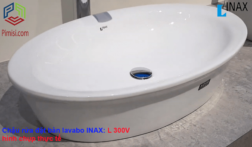Chậu rửa mặt đặt bàn lavabo INAX AL-300V hình chụp thực tế