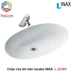 Chậu rửa mặt âm bàn đá INAX L-2216V hình Oval