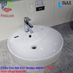 Chậu rửa đặt trên bàn đá INAX L-294V hình chụp thực tế