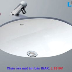 Chậu lavabo âm bàn INAX L-2216V hình chụp thực tế