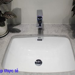 Chậu rửa mặt âm bàn INAX AL-2298V hình chụp thực tế